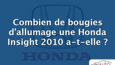 Combien de bougies d’allumage une Honda Insight 2010 a-t-elle ?